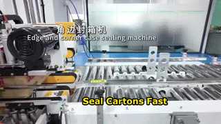 Máy dán thùng carton gấp nắp cột đôi HXPC50 – Dán kín trên và dưới trong một lần