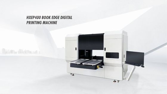 Máy in kỹ thuật số HXEP400 Book Edge với đầu in kép Epson i3200 đảm bảo in liên tục trên gáy sách và bìa sổ