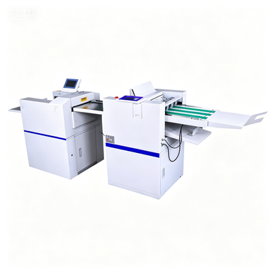 Máy gấp giấy tự động tiết kiệm không gian được thiết kế với các thành phần mô-đun và dễ dàng tích hợp vào quy trình làm việc hiện có
